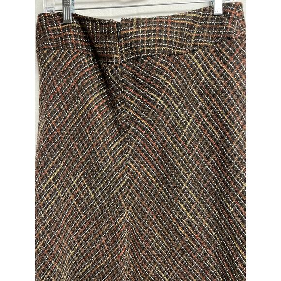 Jones Wear petites 12P brown black longer midi flared skirt‎ - Picture 4 of 6